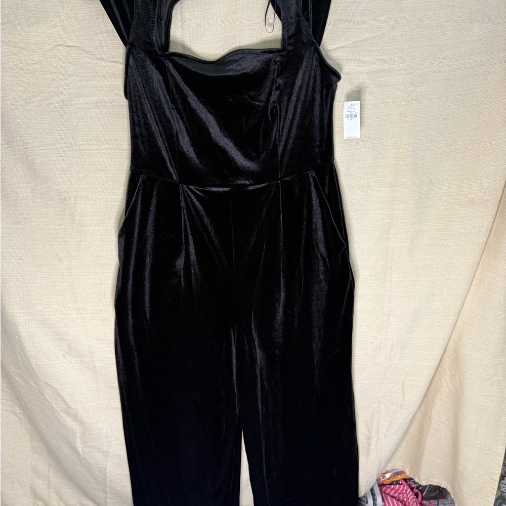Old Navy Black Velvet Jumpsuit